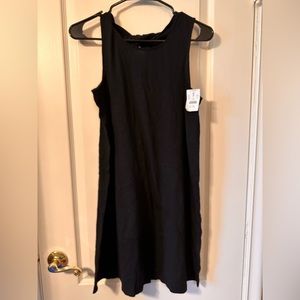 J. Crew. Size S. Black sleeveless dress. Twist back. Summer 2019.